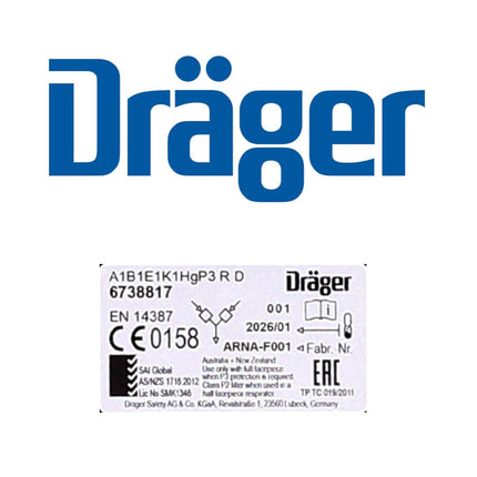 Dräger X-plore 3300 L Demi-masque respiratoire pour filtre à baïonnette taille L - sans filtre