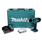 Makita HP 457 DW ( G-Serie ) Perceuse-visseuse à percussion sans fil 18 V 42 Nm + 1x Batterie 1,5 Ah + Chargeur + Coffret