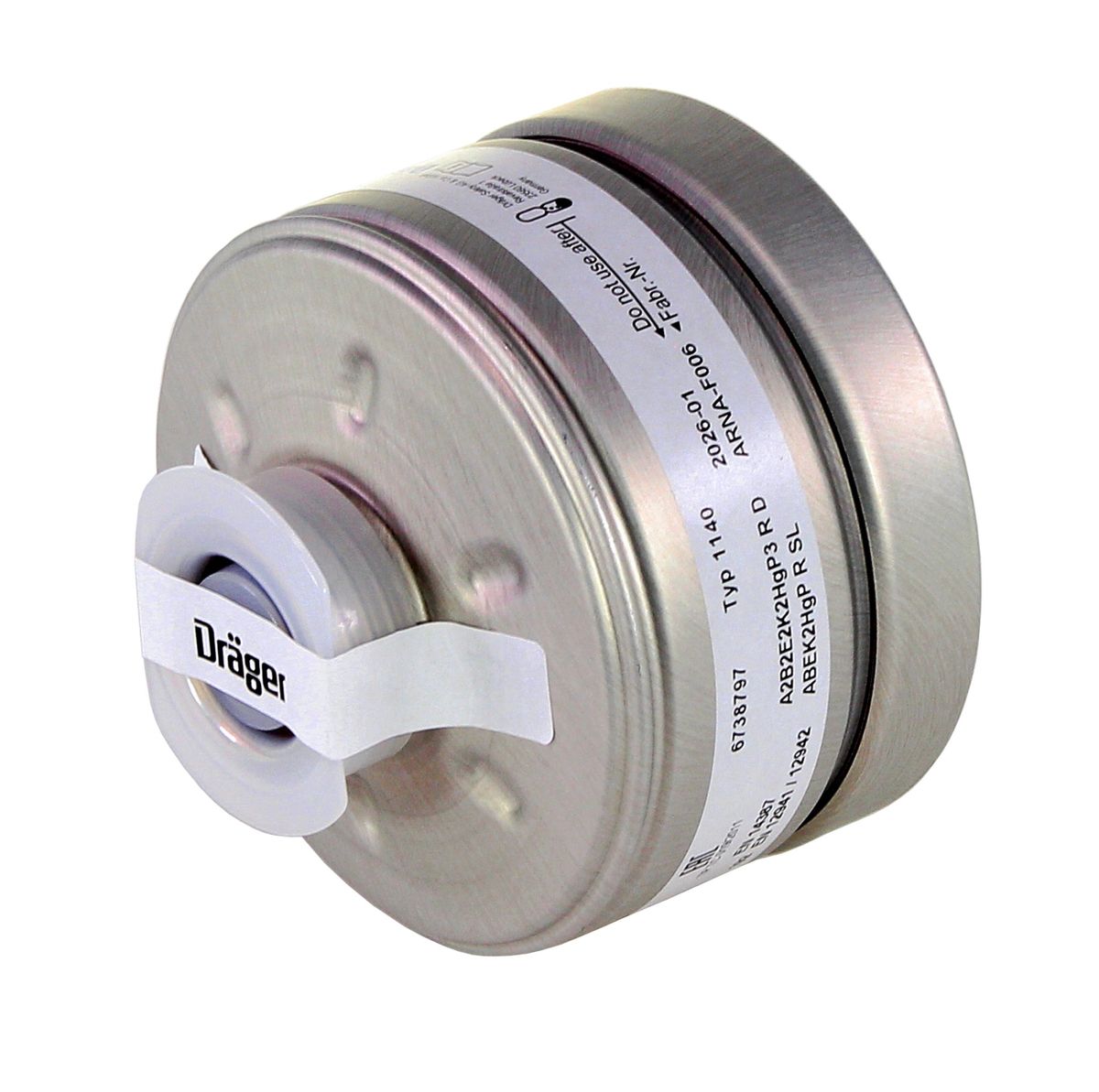 Dräger 2x filtre respiratoire X-plore Rd40 A2B2E2K2 Hg P3 RD (2x 6738797) EN148-1 pour masque complet X-plore 6000