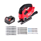 Scie sauteuse Milwaukee M18 FJS-401 18V brushless + 1x batterie 4,0Ah + 16x lame de scie sauteuse - sans chargeur