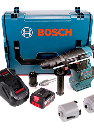 Taladro percutor a batería Bosch GBH 18V-26 F 18V 2.6J brushless SDS plus + 1x batería 5.0Ah + cargador + accesorios broca M16 + L-Boxx