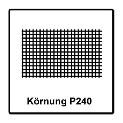 Mirka ABRANET Rouleau de papier abrasif 75 mm x 10 m P240 Klett (545BI001253R)