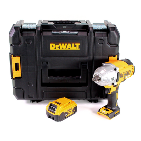 Clé à chocs sans fil Dewalt DCF 899 HT 1/2" 18V 950Nm anneau HOG sans balais + 1x batterie 5,0Ah + TSTAK - sans chargeur