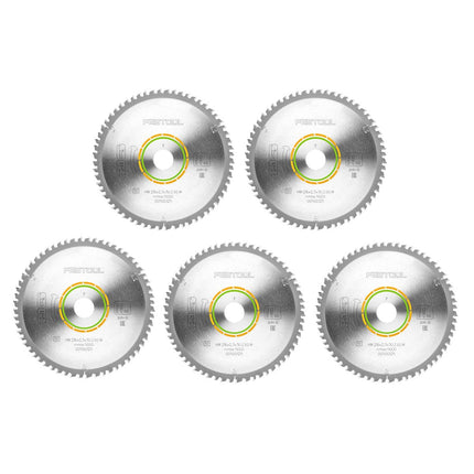 Festool 5x lame de scie circulaire à denture fine HW 216 x 2,3 x 30 mm W60 216 mm 60 dents ( 5x 500125 )