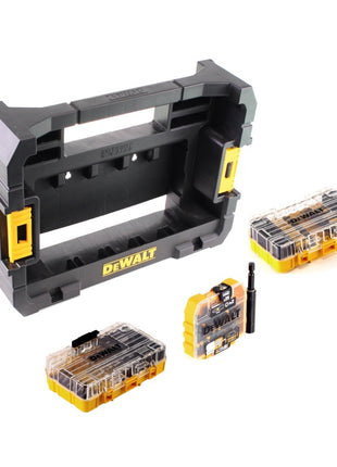 DeWalt DWST 1-70706 TSTAK IV Werkzeugbox + DT 70716 TSTAK CADDY Box für 5x ToughCases und 4x Tac Tac Box + Bit und Steinbohrer FlexTorq Set 75-tlg.