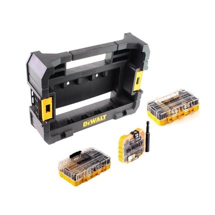 DeWalt DWST1-71229 TSTAK Chariot empilable pour planche à roulettes + DWST 1-70706 TSTAK IV + CADDY Box + Foret et foret à pierre FlexTorq Set 75 pièces