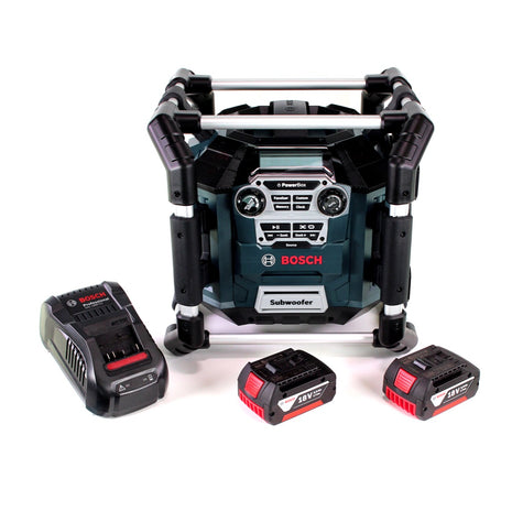 Radio de obra Bosch GML 20 14,4-18V + 2x baterías 3,0Ah + cargador