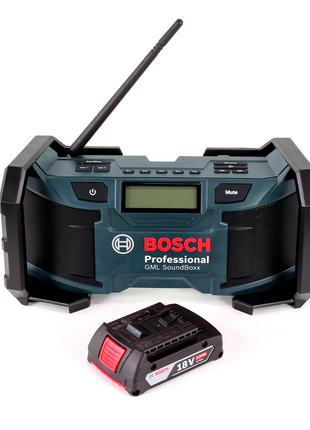 Radio de chantier Bosch GML SoundBoxx 14,4-18V + 1x batterie 2,0Ah - sans chargeur