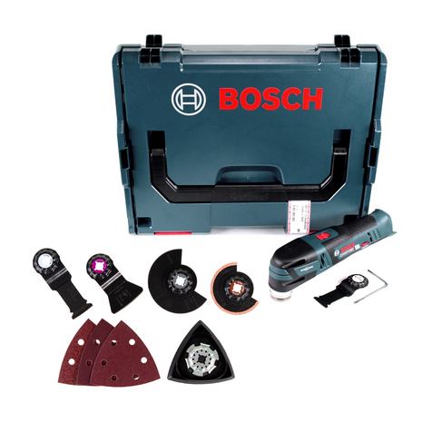 Bosch GOP 12V-28 Cordless Multi-Cutter 12V Starlock Brushless Solo + Starlock Set Best of Renovation 5 pcs. + L-Boxx - without battery, without charger