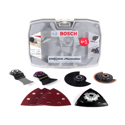 Bosch GOP 18V-28 Cutter multifonctions sans fil 18V StarlockPlus Brushless + Starlock Set Best of Renovation 5pcs - sans batterie, sans chargeur