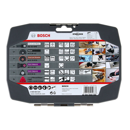 Bosch GOP 18V-28 Cutter multifonctions sans fil 18V StarlockPlus Brushless + Starlock Set Best of Renovation 5pcs - sans batterie, sans chargeur