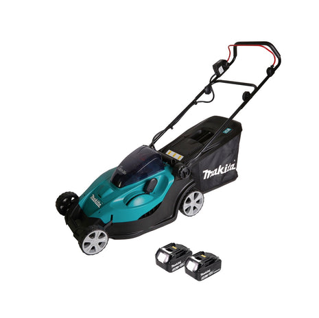 Makita DLM 431 F2 tondeuse à gazon à batterie 36V (2x18V) 43cm + 2x batterie 3,0Ah - sans chargeur