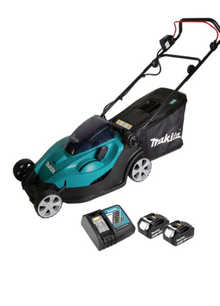 Cortacésped a batería Makita DLM 431 RF2 36V (2x18V) 43cm + 2x batería 3.0Ah + cargador