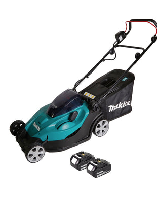 Cortacésped a batería Makita DLM 431 T2 36V (2x18V) 43cm + 2x batería 5.0Ah - sin cargador