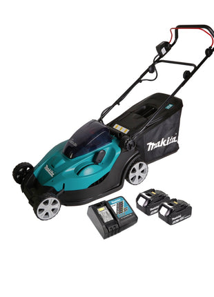 Cortacésped a batería Makita DLM 431 RT2 36V (2x18V) 43cm + 2x batería 5.0Ah + cargador