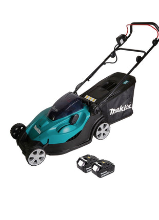 Cortacésped a batería Makita DLM 431 G2 36V (2x18V) 43cm + 2x batería 6.0Ah - sin cargador