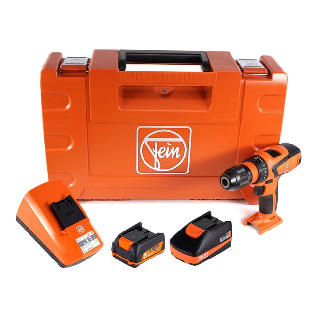 Fein ASCM 18 QSW Perceuse visseuse sans fil MultiVolt 12V/18V 40Nm sans balai + 1x Batterie 12V 3,0Ah + 1x Batterie 18V 3,0Ah + Chargeur + Coffret de transport ( 71161266000 )