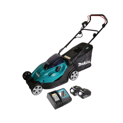 Makita DLM 431 RG2 tondeuse à gazon à batterie 36V (2x18V) 43cm + 2x batterie 6,0Ah + chargeur