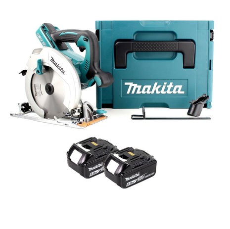 Sierra circular a batería Makita DHS 710 GJ 36V (2x 18V) 190x30mm + 2x batería 6.0Ah + Makpac - sin cargador