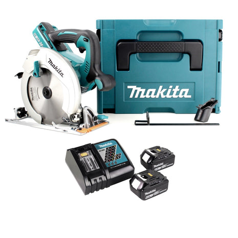 Makita DHS 710 RGJ 36V Li-Ion Scie circulaire sans fil 190 mm + 2x Batteries 6.0Ah + Chargeur + Coffret Makpac