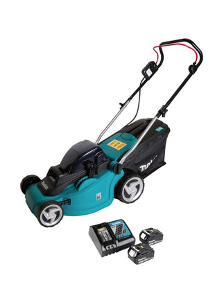 Cortacésped a batería Makita DLM 380 RM2 36V (2x18V) 38cm + 2x batería 4.0Ah + cargador