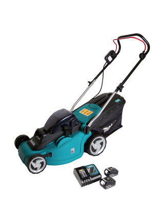 Cortacésped a batería Makita DLM 380 RG2 36V (2x18V) 38cm + 2x batería 6.0Ah + cargador