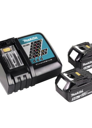 Makita DUT 130 RT Mixeur sans fil 18V M14 brushless + 2x Batteries 5.0Ah + Chargeur