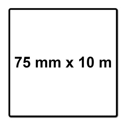 Mirka ABRANET 2x rouleau de papier de verre 75mm x 10m P80 rouleau de ponçage Velcro (2x 545BI001803R)