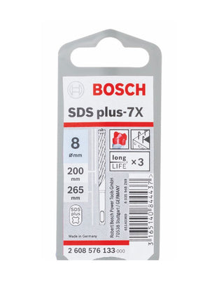 Bosch SDS-plus 7X Foret en carbure 8x200x265mm, certifié PGM (2608576133)