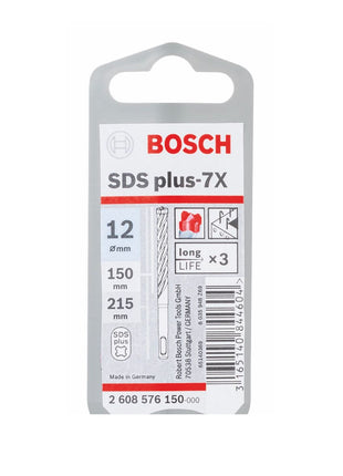 Bosch SDS-plus 7X Foret en carbure 12x150x215mm, certifié PGM (2608576150)