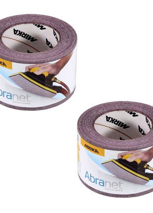 Mirka ABRANET 2x rouleau de papier de verre 75mm x 10m P240 rouleau de ponçage Velcro (2x 545BI001253R)