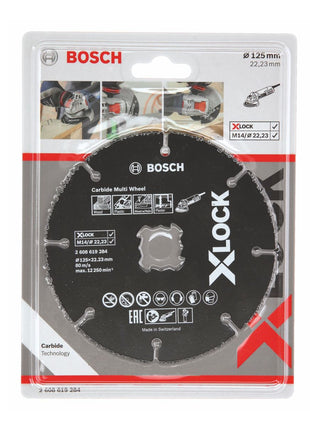 Bosch X-LOCK Carbide Multiwheel Disque à tronçonner K125x1x22,23mm (2608619284)