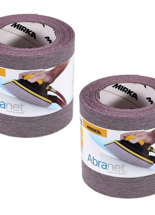 Mirka ABRANET 2x rollo de papel de lija 115mm x 10m P180 rollo de lija Velcro (2x 545BY001183R)