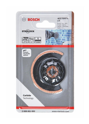 Bosch ACZ 70 RT5 Lame à concrétion carbure pour outils multi-fonctions Starlock 70 mm VPI1, coupes fines (2608661692)