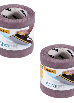 Mirka ABRANET 2x rouleau de papier de verre 115mm x 10m P400 rouleau de ponçage Velcro (2x 545BY001413R)