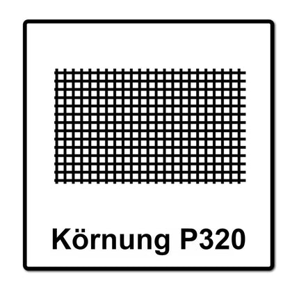 Mirka ABRANET 2x rouleau de papier de verre 115mm x 10m P320 rouleau de ponçage Velcro (2x 545BY001323R)