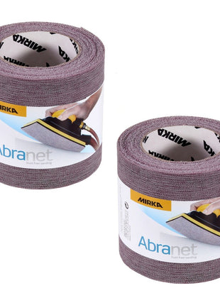 Mirka ABRANET 2x rouleau de papier de verre 115mm x 10m P240 rouleau de ponçage Velcro (2x 545BY001253R)