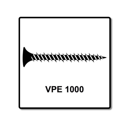 SPAX GIX-C Vis pour cloison sèche - Pour plaques de plâtre  3,9 x 45 mm - Filetage total - Tête de fraisage aiguë - Cruciforme H2 - Pointe d'aiguille - Magazinée - Phosphaté - 1000 pcs. (1791170390456)
