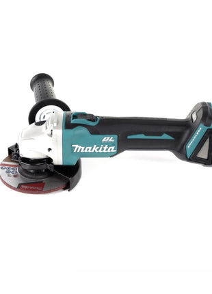 Amoladora angular a batería Makita DGA 504 RF1J 18 V 125 mm sin escobillas + 1x batería 3.0Ah + cargador + funda protectora + Makpac