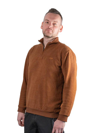 Toolbrothers Quarter-Zip Sweatshirt Casual Fit - AUTUMN COLLECTION Kolor Teak Brown Rozmiar S