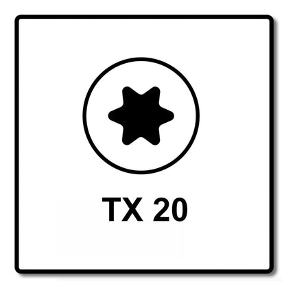 Vis pour panneaux d'aggloméré Fischer Power-Fast II FPF II 4,0x25 mm 200 pièces (670152) tête fraisée avec filetage complet Torx, galvanisées, passivée bleue