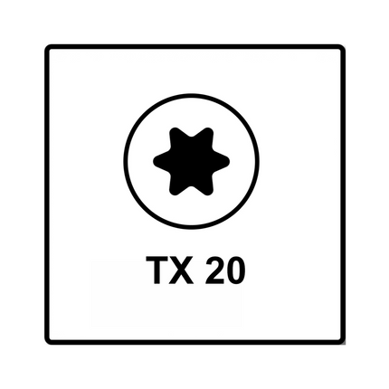 Fischer Power-Fast II FPF II Vis à bois aggloméré 4,5x35mm,Tête fraisée, Torx, Filetage total, Zingué blanc, Passivé bleu, 200pcs. (670266)