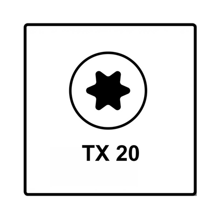 Fischer Power-Fast II FPF II Vis à bois aggloméré 4,5x40mm,Tête fraisée, Torx, Filetage partiel, Zingué blanc, Passivé bleu, 500pcs. (670269)