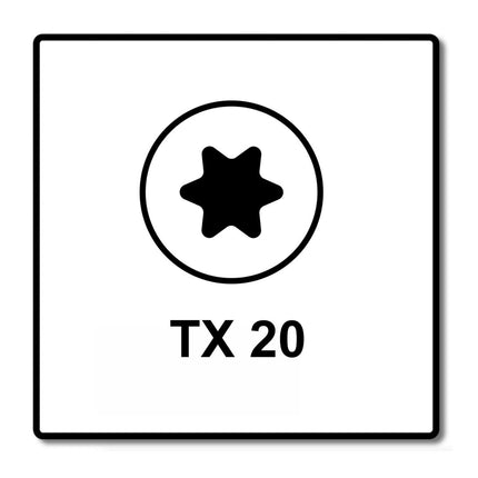 Fischer Power-Fast II FPF II Vis à bois aggloméré 5,0x100 mm, Tête fraisée, Torx, Filetage partiel, Zingué et passivé bleu, 50 pcs. (670672)