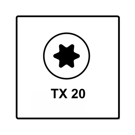 Fischer Power-Fast II FPF II Vis à bois aggloméré 5,0x35mm, 500 pcs. Tête fraisée avec empreinte Torx, filetage partiel, zingué et passivé bleu (670371)