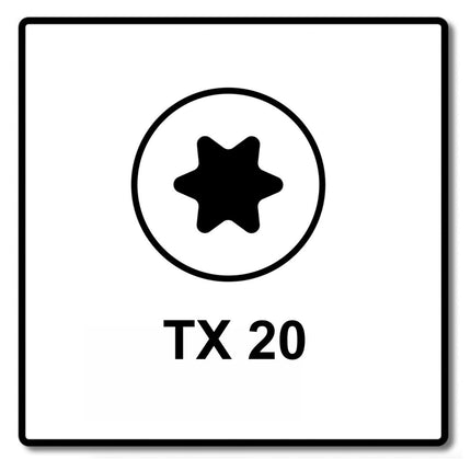 Fischer Vis pour panneaux de particules Power-Fast II FPF II 5.0x80 mm - 100 pièces (670382) tête fraisée + Filetage partiel Torx, galvanisée, passivée bleue