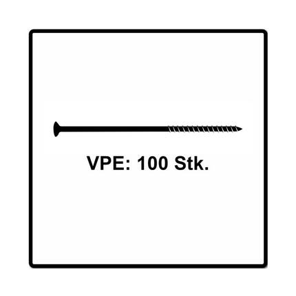 Fischer Power-Fast II FPF II Vis à bois aggloméré 6,0x110 mm,100 pcs., tête fraisée, empreinte Torx, filetage total, zingué et passivé bleu ( 670459 )
