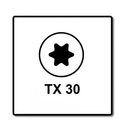 Fischer Power-Fast II FPF II Vis à bois aggloméré 6,0x240 mm, 50 pcs., tete fraisée, empreinte Torx, filetage partiel, zingué et passivé bleu  ( 670469 )