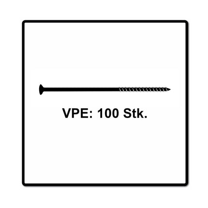 Fischer Vis pour panneaux de particules Power-Fast II FPF II 6.0x50 mm - 100 pièces (670478) tête fraisée + Filetage partiel Torx, galvanisée, passivée bleue
