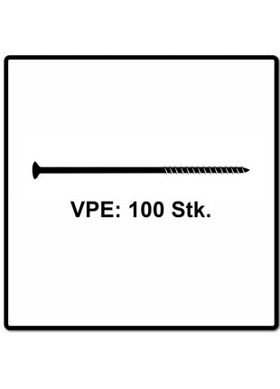 Fischer Vis pour panneaux de particules Power-Fast II FPF II 6.0x60 mm - 100 pièces (670481) tête fraisée + Filetage partiel Torx, galvanisée, passivée bleue